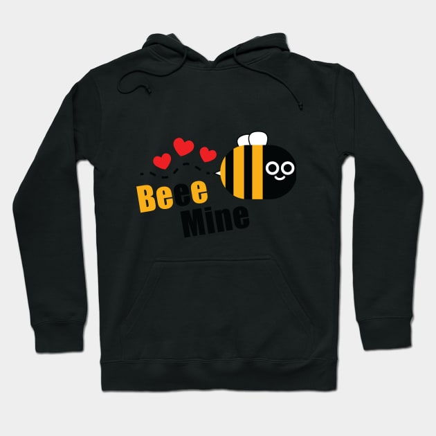 Be Mine Cute Valentine's Day with cute bee graphics Hoodie by hippyhappy